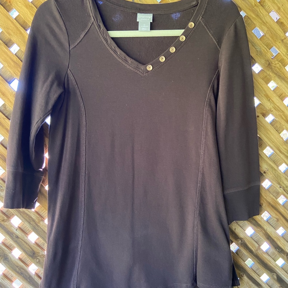 Chicos Zenergy 3/4 Sleeve Top
